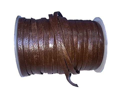 Magic and Arts Lederband flach 5mm dunkelbraun Meterware