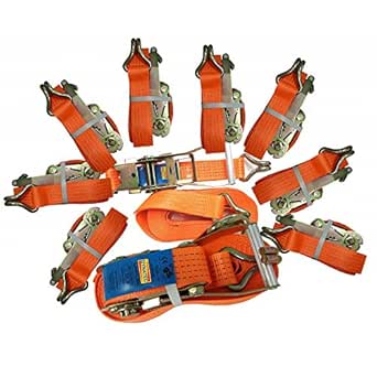 10 Ratchet Strap 5 Ton Load 50mm Wide X 10 M Meter Lashing