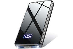 Lazci Power Bank, 22,5W Powerbank 26800mAh mit USB-C Input & Output, PD 3.0 QC 4.0 Externer Handyakkus mit Taschenlampe, Kompatibel mit iPhone, Samsung Galaxy, iPad und Mehr - Schwarz
