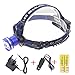 Price comparison product image Genwiss 3000 Lumens HeadLight CREE XML XM-T6 LED 3 Mode Waterproof Zoom Focus Front Light LED HeadLamp T6 LED include 5000mAh Battery and charger Camping Biking Hunting Fishing Riding (Blue)