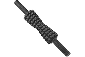 DEPORTE FANS, Relax Rodillo Masaje Muscular,Masaje deportivo Roller Stick para dolores musculares (Petalo 41.5 * 7 cm, Black)