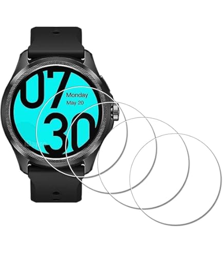 Brotect Pellicola In Vetro Ibrido AirGlass Per Mobvoi TicWatch Pro 4G/LTE (3 Pezzi) – Durezza 9H, Anti-impronta, Made In Germany - 3