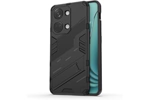 SEAHAI Etui do OnePlus Nord 3 5G, ultracienkie ochronne silikonowe TPU, odporne na wstrząsy, hybrydowa twarda tylna osłona telefonu, ze składanym ukrytym uchwytem - czarne