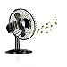 Price comparison product image Mini desk fan small Table fan MAXAH USB fan silent fan beautiful small fan black table fan Pluy and Play also powered by battery black fan for office and class with 2 speed settings and OFF / DOWN / UP switch Black