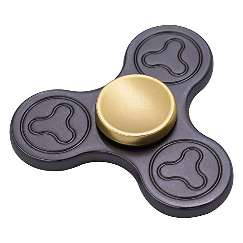Duang Triangle Fidget Hand Spinner Ultra Durable Ceramic Bearing High Speed Rotation Aluminum Alloy Metal Hand Spinner for Relieving Stress ADHD Boredom and Increases Focus (Black)