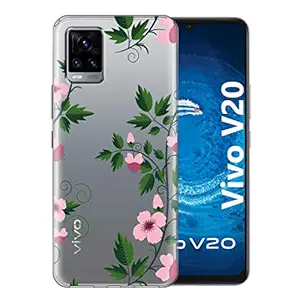 Fashionury Vivo V20 Transparent Designer Printed Soft Back Cover/Designer Back Cover for Vivo V20 -V058