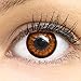 Produktbild MeralenS Anime Manga Braune Circle Lenses - Sweet Braun ohne Stärke mit Kontaktlinsenbehälter - 15mm Farbige Big Eyes Contact Lenses