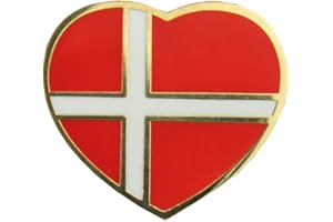 Yantec Pins Dänemark Herz Flaggenpin Flagge