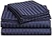 Produktbild Bettwäsche Fadenzahl Dreamz 250 Nahlinse 3 & Bettwäsche Bettbezug-Set, Super King Euro, Marineblau gestreift, blau, 100% ägyptische Baumwolle