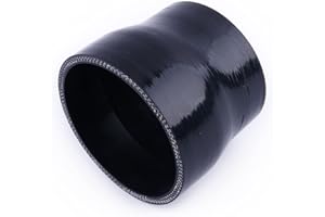 LUXERAD,3 to 3.5 inch Silicone Reducer Straight Coupler Hose,Length 3"(76mm),ID 3″ to 3.5″(76-89mm),4-Ply Reinforced Turbo Intake Piping Reducer Coupler Industrial Hydraulic Hoses (3″-3.5″, Black)