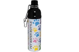 GOOD LIFE GEAR Lick 'n Flow Pet Water Bottle Paws 750ml, Clear