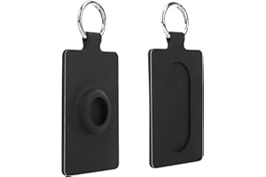 JUGCUT Airtag Key Card Holder for Tesla Silicone Car Key Card Protective Case GPS Locator Tracker Keyring Compatible With Tesla Model Accessories Black