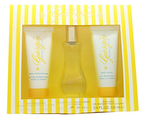 Giorgio Yellow by Giorgio Beverly Hills Eau de Toilette 90ml, Shower Gel 100ml & Body Lotion 100ml