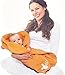 Wallaboo Baby Blanket Fleur, Supersoft 100% Cotton, For Pram, Moses Basket or Crib and Travel, Sun Orange