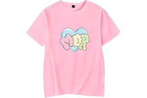 HIAPES Feid Graffiti Manga Corta Heart Mor Estampado Moda Vintage Camiseta Oversize Hombres/Mujeres Moda Y2k Estilo Algodón Top Verano Oversize