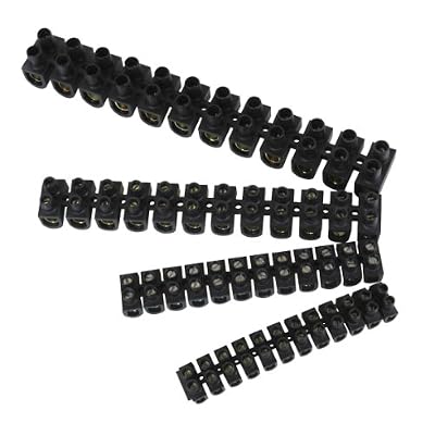 DEBFLEX LOT 4 BARRETTES DE CONNEXION 12 PLOTS NOIRES 2X4+2X6