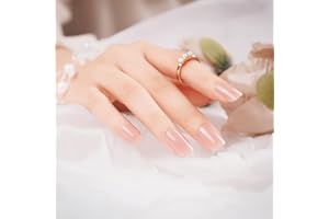 DANNI & TONI 28Pcs Vernis Autocollant Ongle Gel UV Strips,Gel Nail Stickers,Nail Art Auto-Adhésif Ongle,Adesivi per unghie in gel(Tint Nude)