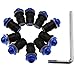 Produktbild 10x Motorrad Schrauben Windschutzscheibe Schraubendreher Gummimutter M5 16mm Blau