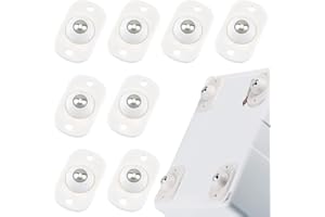 EJRUP Lot de 8 Roulettes Auto-Adhésives,Roulettes Pivotantes 360 ° à Billes,Mini Roulettes à Billes Autocollantes pour Meubles,Roulettes de Transfert de Billes, Pour Petits Meubles,Boîte de Rangement