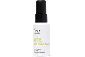 NIKECOSMETICS - Bálsamo After Shave Surfing The Lime 50 ml, con Extracto de Manzanilla y Manteca de Karité, Refrescante, Calmante, Hidratante, Textura Ligera, Fórmula Vegana, Fragancia a Lima y Menta