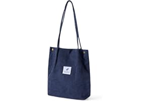 NOKDAL Bolso de Pana Mujer Bolso Tote Bag Bolsas de Tela Grandes Bolsos Shopper Bolso Verano Mujer Tela Bolsa de Playa Bolsa Tela Bolso de Hombro Informal para El Día a Día Oficina Viaje Escolar y Compras