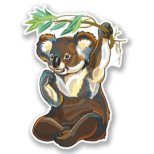 2 x Koala Bär Vinyl Aufkleber Aufkleber Laptop Reise Gepäck Auto Ipad Schild Fun # 4662 - 25cm/250mm Wide