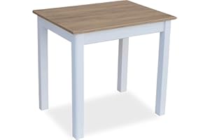 ‎METDREW METDREW Esstisch aus Holz | esstisch 80x60 | holztisch | tisch für 2 Personen | klein tisch | skandinavisch | Wohnzimmertisch | Tisch aus Kiefernholz | küchentisch weiß | Tischplatte: Craft Eiche Gold