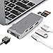 Produktbild WolinTek USB C Hub MIT 4K HDMI, SD und Micro SD/TF Kartenleser, 2 USB 3.0 Anschlüsse, USB C Ladeanschluss USB Type C Hub für Apple MacBook 12", MacBook Pro 13" 15" 2016/2017 - Space Grau