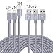 Produktbild iPhone Kabel, Auspisa 3Pcs (2 + 2 + 3) M Extra Lang Kordel 8 Pin Lightning auf USB Ladekabel Kabel für iPhone SE/7/7plus/6/6S/6 PLUS/6S Plus, 5 C/5S/5, iPad Pro/Air/Mini, iPod Nano/Touch (Gray)