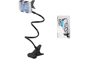 HAOXUANN Handyhalter, Universal Verstellbarer Schwanenhalshalter, 360 Grad Drehbarer Lazy Phone Holder, Geeignet für alle 4 Bis 7 Zoll Smartphones, Geeignet für Schreibtische, Nachttische (Schwarz)