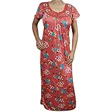 Indiatrendzs Women Hosiery Nightwear Floral Printed Summer Maxi Nighty / Nightgown 42"