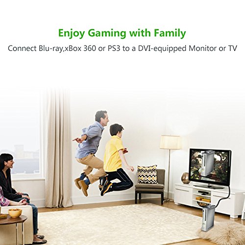 HDMI DVI adapter UGREEN DVI 24+1 Adapter HDMI mit 1080P, High Speed DVI auf HDMI Konverter unterstützt 3D , Full HD vergoldete Kontakte, 1m - 3