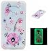 Produktbild ASUS Zenfone 3 ZE520KL Luminous Hülle,Lonchee Relief Bunte Muster Intarsien Diamanten Leuchtend Luminous Noctilucent Handyhülle Weich TPU Handy Hülle Schutzhülle Etui mit Nachtleuchtende Funktion Hülle TPU Silikon Rückschale Silicon Cover Tasche Case Durchsichtig Transparent Etui Cover Protective Shell Soft Schutzhülle Telefon Kasten für ASUS Zenfone 3 ZE520KL –Vögel und Blumen