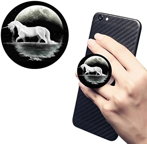 Pop Multi-Function Car Mount Free Clip Cell Phone Holder Expanding Stand Grip Sockets For Smartphones iphone 6 Samsung LG Sony iPad And Tablets White Extensible Finger Holder-Unicorn