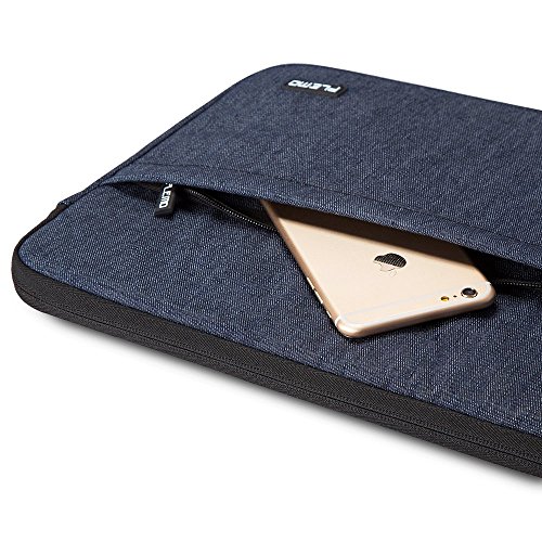 Plemo Laptophülle Hülle Tasche Sleeve Schutzhülle für 15 – 15,6 Zoll Laptop / MacBook Air / MacBook Pro / Notebook-Computer, Denimblau - 5