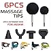 Produktbild Globents 6 Stücke Massagekopf Tipps + Erweiterte Rod Kit, Massage Adapter Bit Für Puzzle WORX Ryobi Makita oder Massage Gun Entspannende,