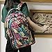 Produktbild Aoking Leichte Blumen Druck Täglich Reise Rucksäcke Frauen Schule Rucksack Casual Floral Für Teenager Mädchen Nylon Rucksack