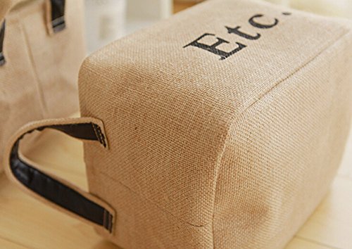 Kimjun Multifunktionale Baumwoll Leinen Wäschesammler Wäschebox Faltbare Wäschekörbe Kinder Spielzeug Aufbewahrungskorb Stoffkorb Aufbewahrungsbox 30*25*18CM (S) - 5