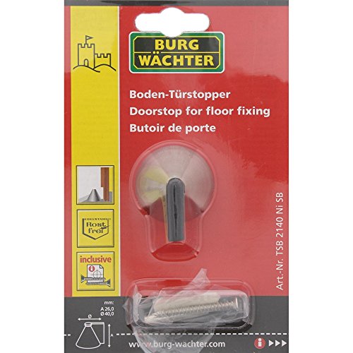 BURG-WÄCHTER Magnet-Türstopper, Höhe: 40 mm, Inkl. Befestigungsmaterial, Haltekraft: ca. 6-7 kg, TBM 2440 Ni SB, Edelstahl-Optik - 6