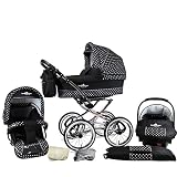 Bergsteiger Venedig Nostalgie Kombikinderwagen 3-in-1 - System; Autositz; (Megaset 10 - teilig)