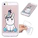 Produktbild iPhone 5S SE Hülle Transparent Weich Silikon Dünn Stoßfest Handyhülle für iPhone SE / 5 / 5S Schutzhülle TPU Bumper Case [Crystal Clear] Anti-Scratch Handy Hülle Durchsichtige Handytasche, Einhorn