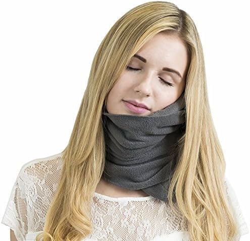 Airplane pillow - Travel neck pillow - Travel pillow Neck support - Airplane neck pillow - Airplane travel scarf - Airplane sleep pillow-Travel Pillow kids- Machine washable Gray