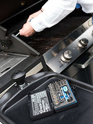 HAZET Profi-Steckschlüssel- und Bitsatz (Vierkant-/Sechskantantrieb, 1/4 Zoll 34-teilig, Umschaltknarre HAZET 863P, 2-Komponenten-Weichschaum-Einlage) 850N - 4