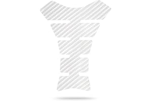 ‎MOTOKING Motoking Tankpad Carbon Classic Tankaufkleber, Tankschutz, Lackschutz, Aufkleber Pad für Motorrad Tank - in 3 Farben erhältlich - WEIß