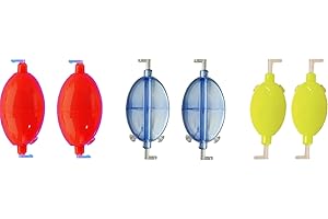 blntackle76 Set 2 Wasserkugeln rot, gelb, klar oval 8,15, & 30 Gramm, Blase wasserkugel Ei + gratis Petri Aufkleber