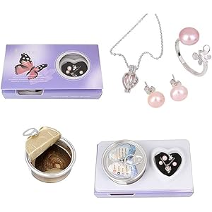 YBN Metal Wish Love Pearl in Oyster Pendant Necklace with Earrings for Girls
