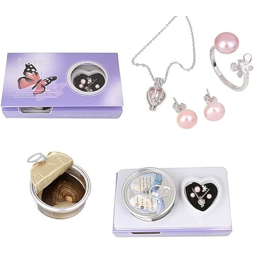 YBN Metal Wish Love Pearl in Oyster Pendant Necklace with Earrings for Girls