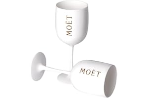 MOET 2 X BICCHIERI DA CHAMPAGNE Moët & Chandon Ice Imperial Cup Champagne Bicchieri di plastica da 0.45 L Calice Bianco