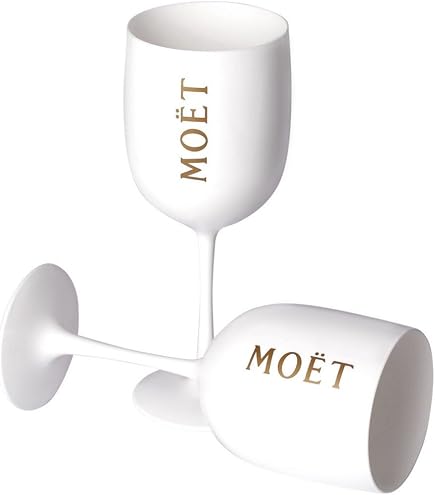 6 Moët & Chandon Champagnergläser Ice Imperial – Klar Mit Schwarzem Logo, Made In France