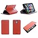 Produktbild Microsoft Lumia 950 XL Dual Sim Tasche Leder Style orange Hülle Cover mit Stand - Zubehör Etui smartphone 2015 Lumia 950 XL Flip Case Schutzhülle (Handy tasche folio PU Leder, orange) - Brand XEPTIO accessoires